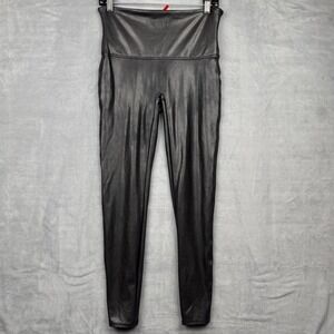 SPANX‎ Faux Leather Leggings Black High Waist Womens XL TG